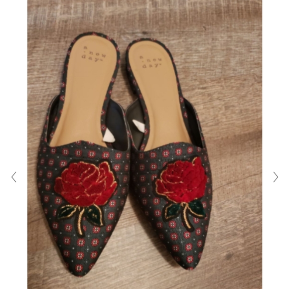 a new day Shoes - ♥️SOLD NWT Embroidered  mules  7.5